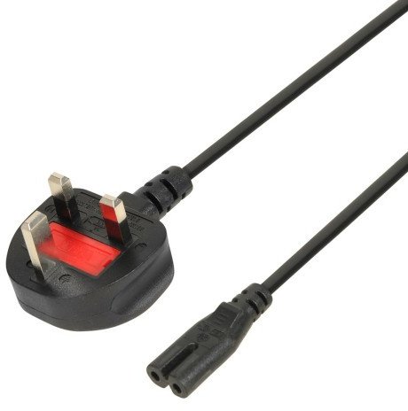 Kabull energjie IBox Euro 2 PIN, 1.8m, prizë UK, i zi