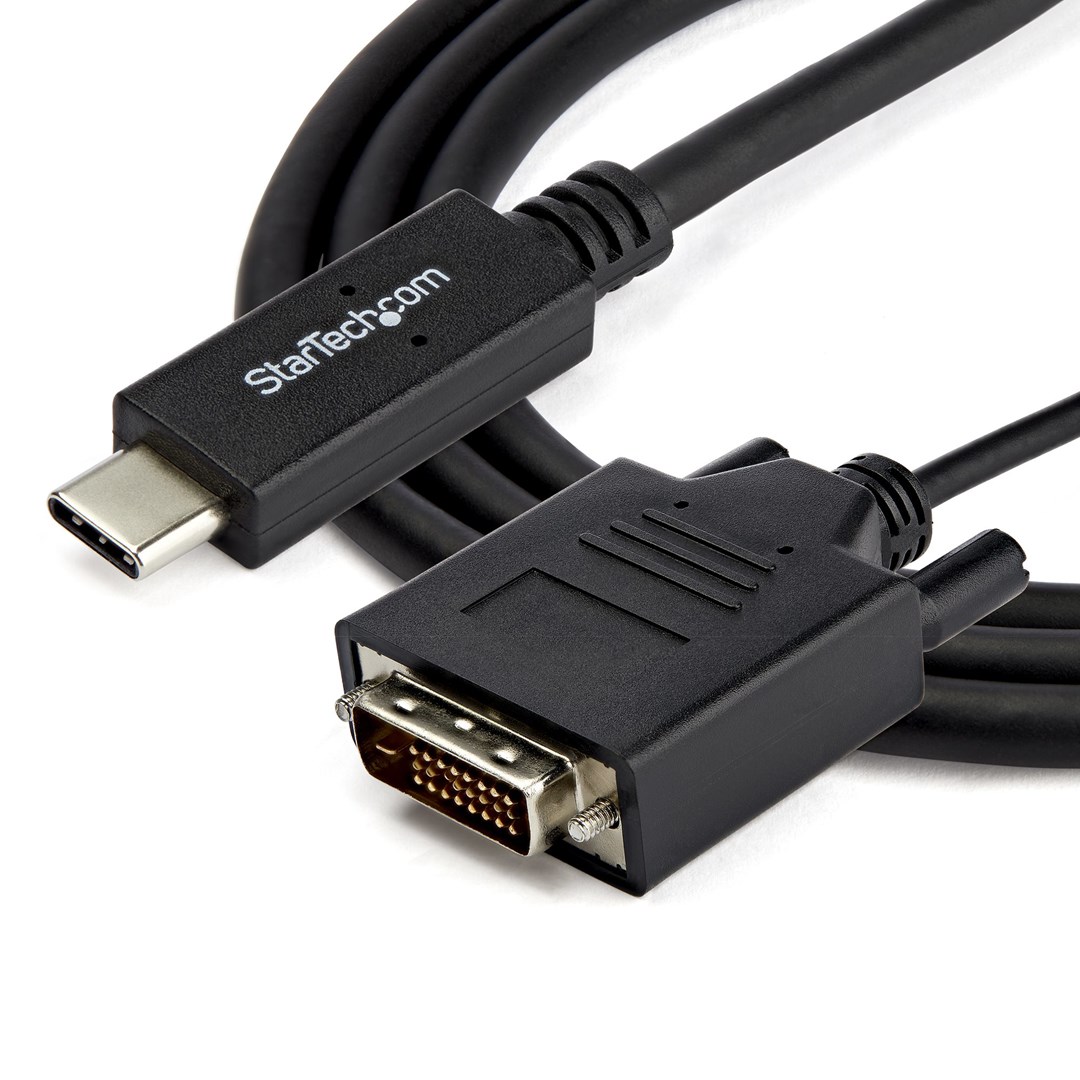 Kabllo USB-C në DVI StarTech.com, 1m, 1080p, 1920x1200, e zezë