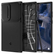 Mbrojtëse për ceular Spigen Optik Armor për Samsung Galaxy S23 Ultra, e zezë