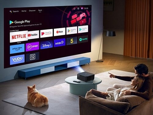 Projektor Yaber K2s, Full HD 800 ANSI Lumens, Android TV, i zi