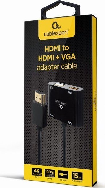 Përshtatës Gembird A-HDMIM-HDMIFVGAF-01 HDMI VGA - A-HDMIM-HDMIFVG, i zi