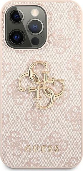 Mbështjellëse telefoni GUESS Golden Logo, për iPhone 13 Pro, rozë