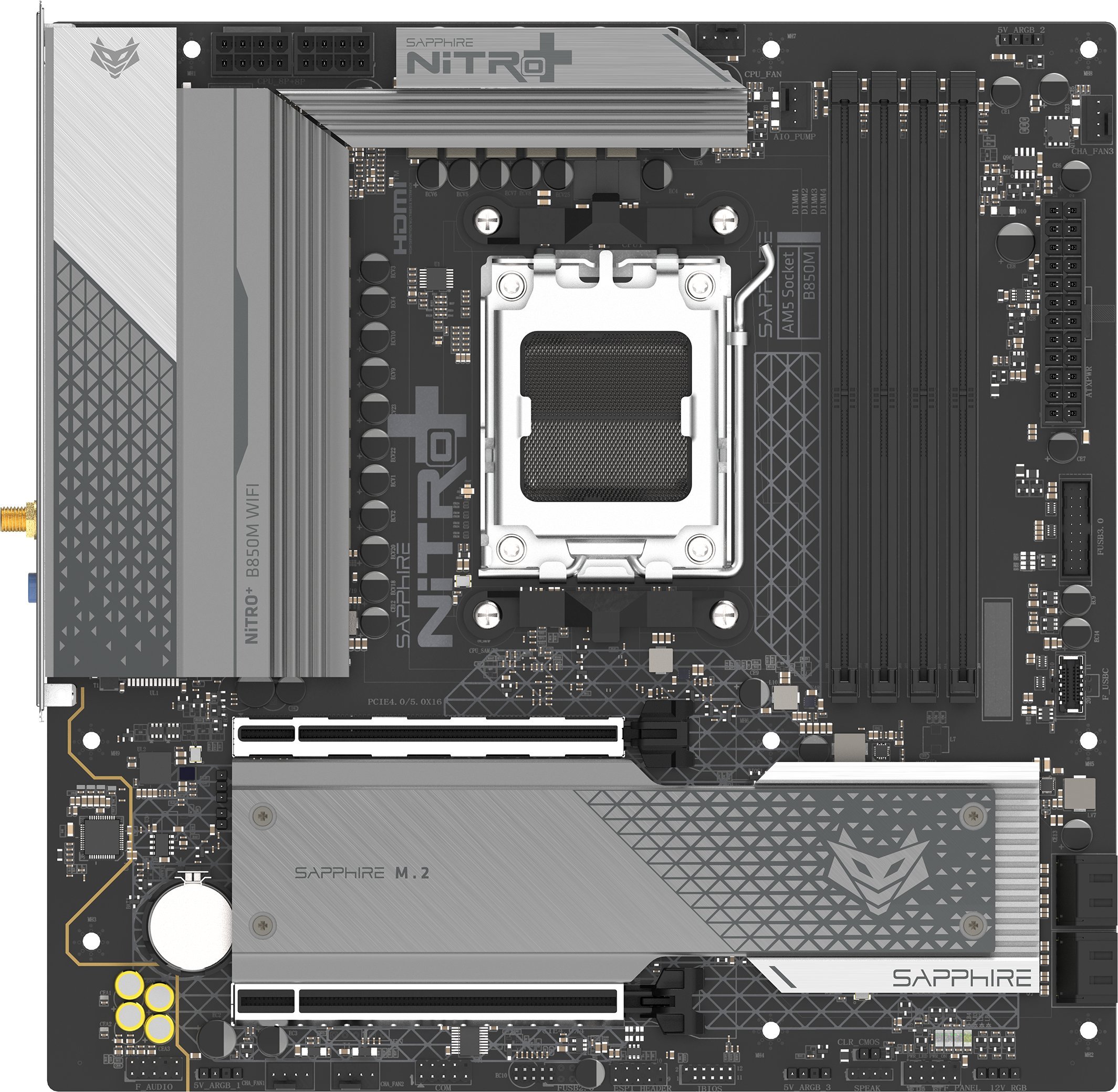 Pllakë amë Sapphire Nitro+ B850M WiFi, Socket AM5, DDR5, Micro ATX