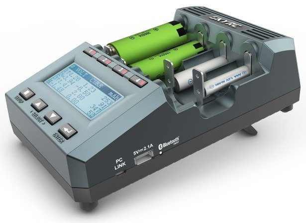 Karikues baterish SkyRC MC3000, 4 slote, kontroll BLE, gri