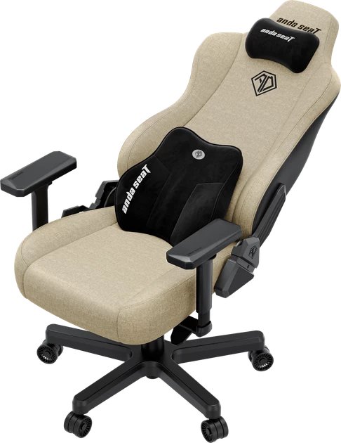 Karrige gaming Anda Seat Kaiser 3E XL, pëlhurë, ergonomike, bezhë
