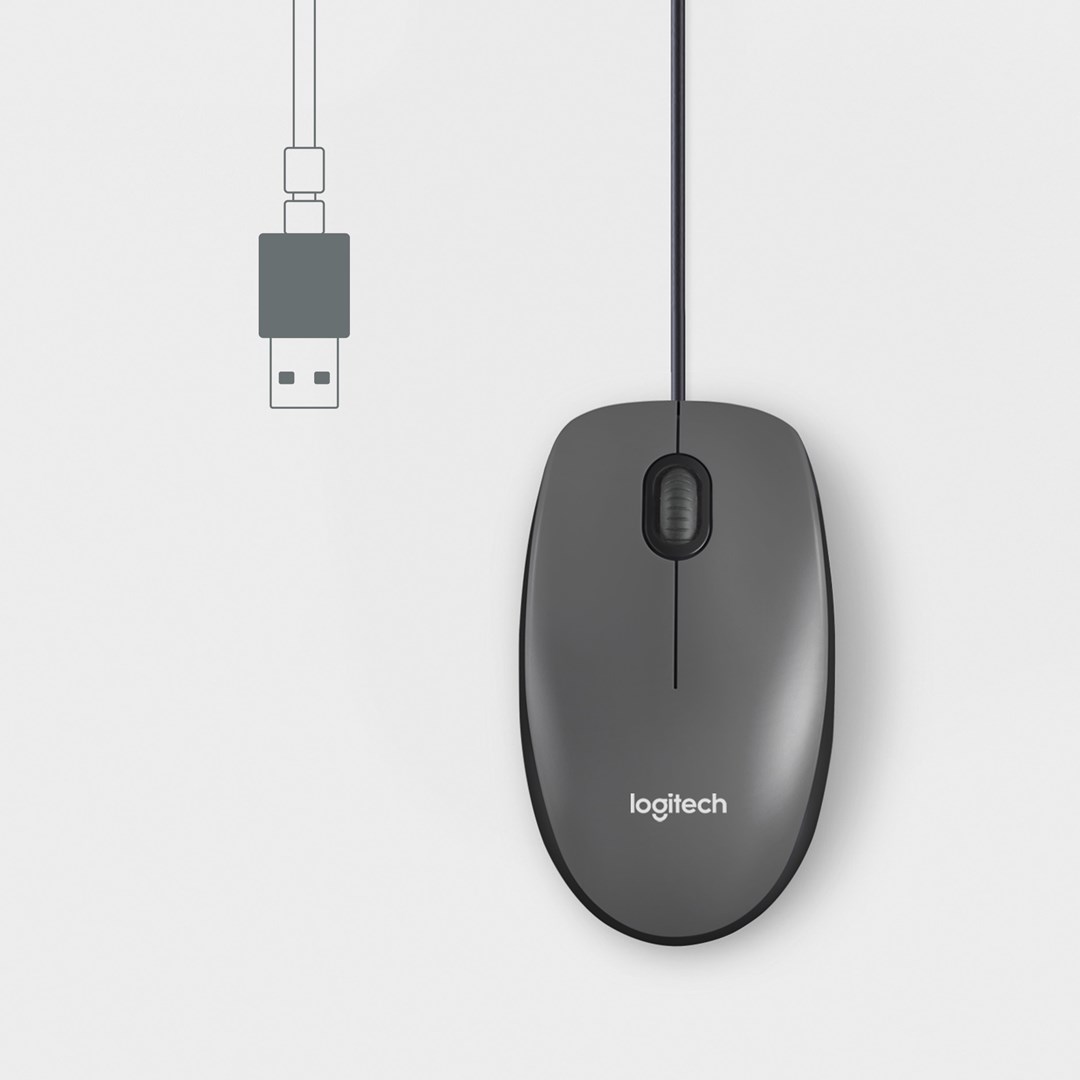 Maus Logitech M100, optik 1000 DPI, USB, i zi