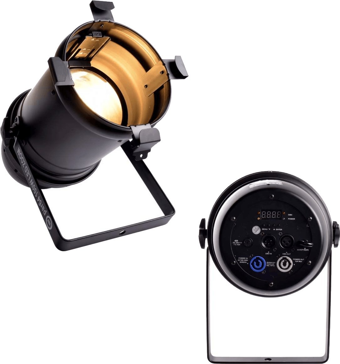 Reflektor skenik Light4Me PAR 64 100W LED Zoom, COB, 3000K, i zi