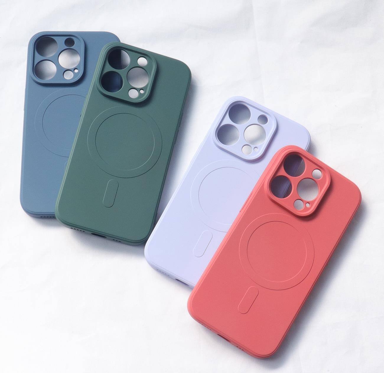 Mbrojtëse telefoni MagSafe Silicone Case për iPhone 15 Pro Max, silikon, e kaltër