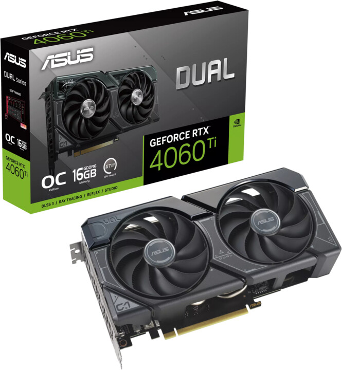 Kartelë grafike ASUS Dual GeForce RTX 4060 Ti OC Edition, 16GB GDDR6