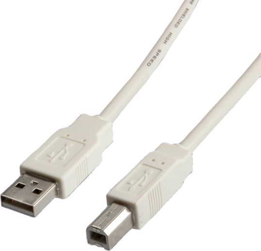 Kabllo USB Value USB A në USB B, 4.5 m, USB 2.0, e bardhë