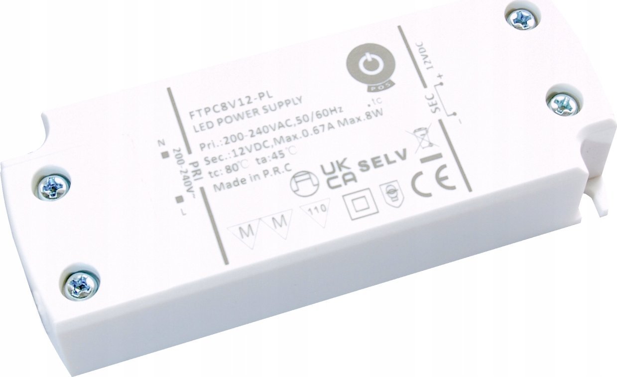 Furnizues rryme POS FTPC8V12 PL, dalje 12V, mbrojtje nga mbingarkesa, gri