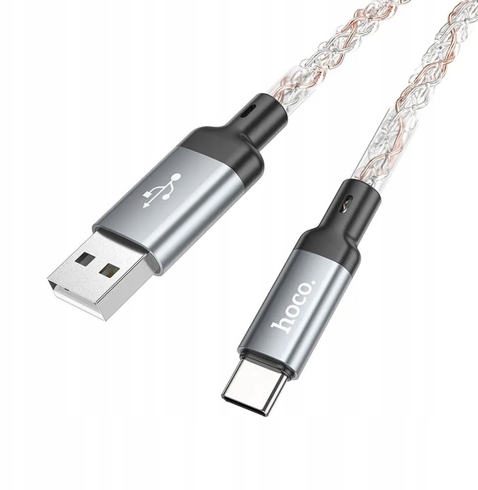 Kabllo karikimi Hoco U112 Shine, USB C në USB A, 1m, jeshile blu
