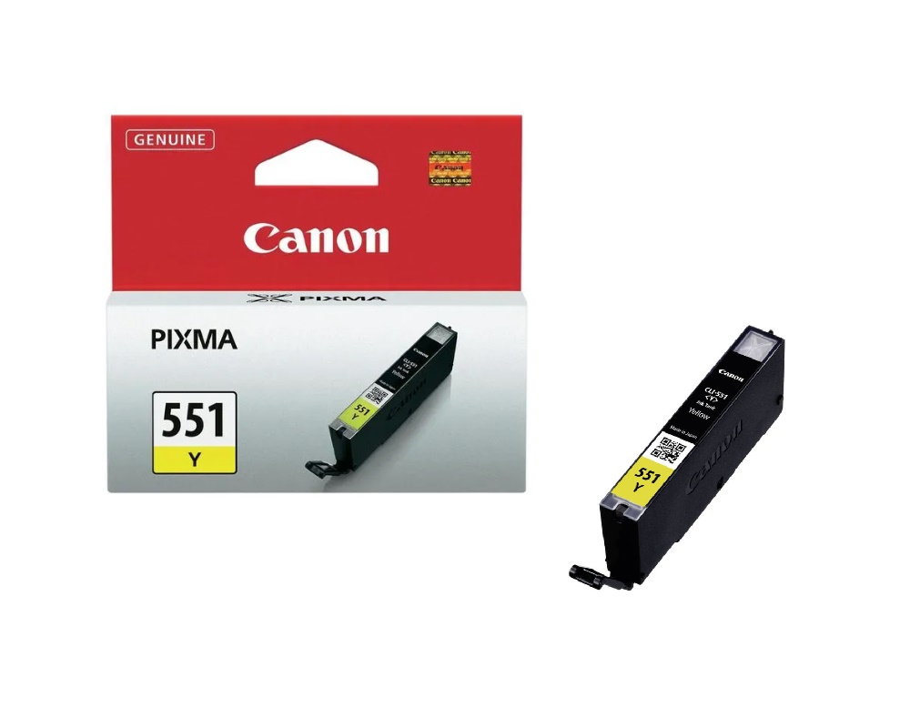 Ngjyrë për printer Canon CLI-551 Y, 330 faqe, A4, e verdhë