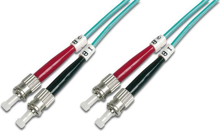 Kabllo patchcord Digitus, me fibër optike ST/ ST, OM3, 3m