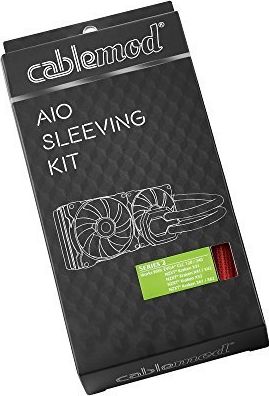 Kit mbështjellësish AIO CableMod Series 2 për EVGA CLC NZXT Kraken, set dekorativ, i kuq mat