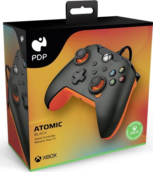 Kontroller PDP XS Atomic Black, me kabllo
