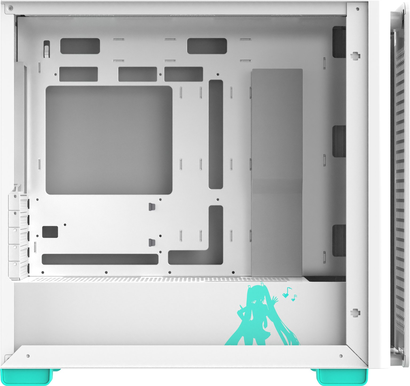 Kutia PC ASUS A23 Hatsune Miku Edition, micro ATX Mini ITX, e kaltër e bardhë