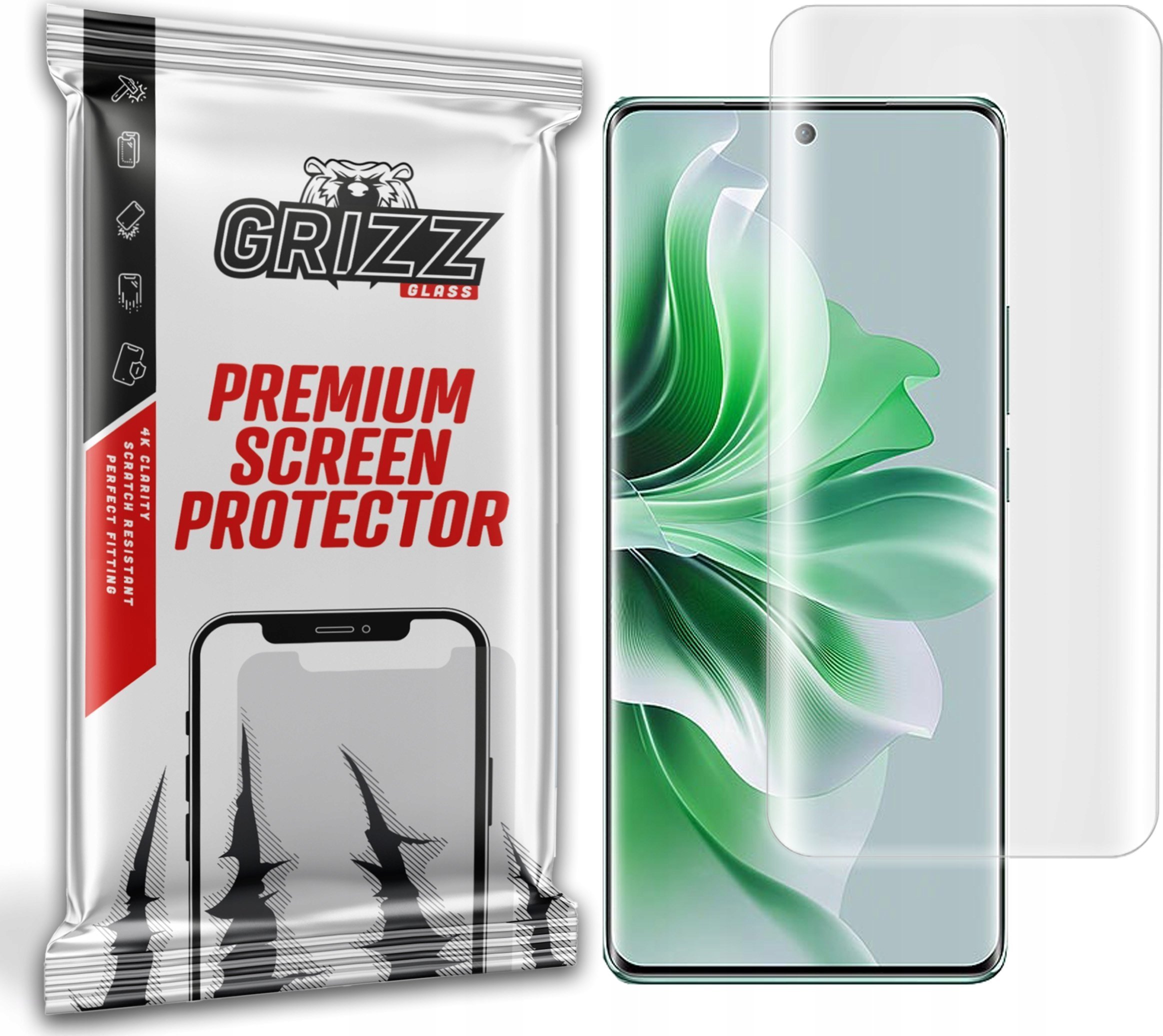 Mbrojtëse ekrani GrizzGlass Hydrofilm për Oppo Reno 11 Pro, hidro xhel, transparente