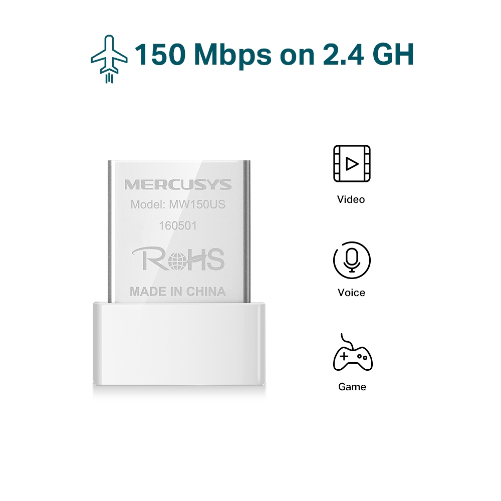 Përshtatës Mercusys A150, USB 2.0, wireless, 150 mbps
