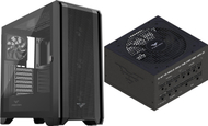 Kase kompjuteri PREYON Nest Windy, Midi Tower, USB Type C, e zezë me furnizim PREYON EAGLE POWER GOLD 850W
