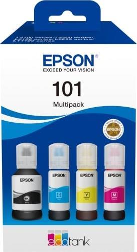 Ngjyrë për printer Epson Ink, 4 copë, 101, e kaltër/magenta/verdhë/zezë