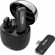 Mikrofon pa tela BOYA Wireless Lavalier, USB C, anulim zhurme, për Android
