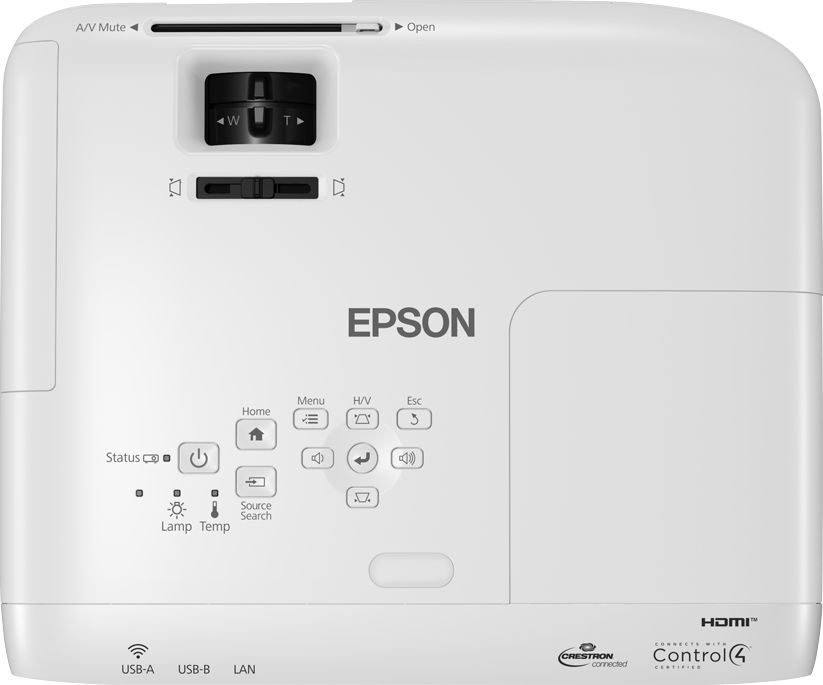 Projektor Epson EB-W49, 3800 ANSI Lumens, WXGA 1280x800, i bardhë
