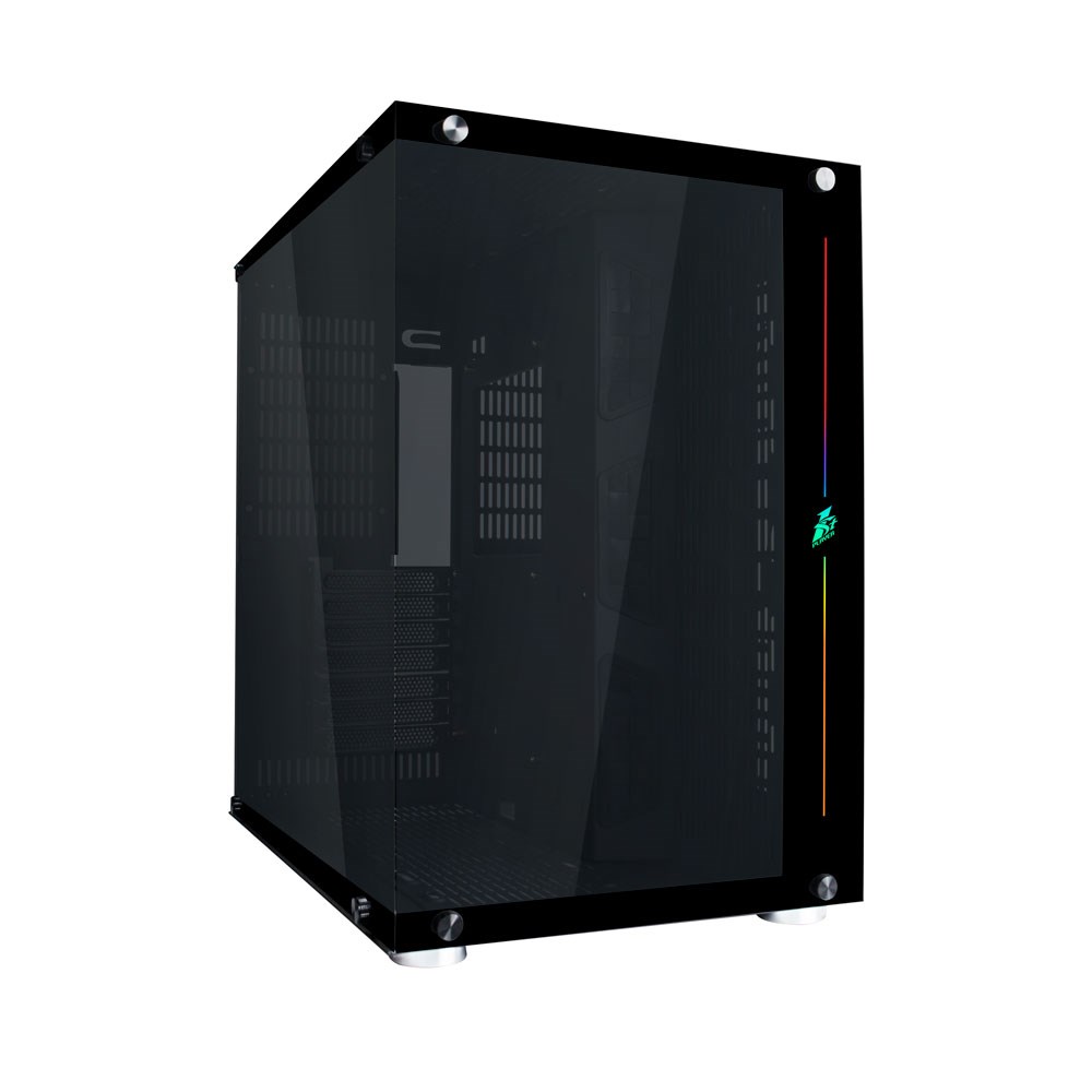 Kutia kompjuterike 1st Player SP8, ATX Micro ATX, xham tempered, e zezë