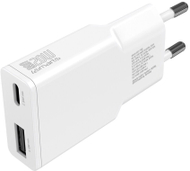 Karikues murale 4smarts PDPlug Slim Duos GaN, 20W, 1x USB C 1x USB A, i bardhë