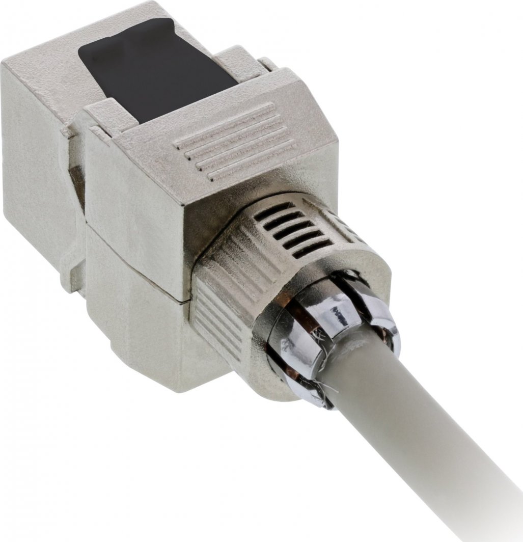 Modul rrjeti InLine RJ45 Keystone Jack, Cat 8.1, Snap In, i bardhë