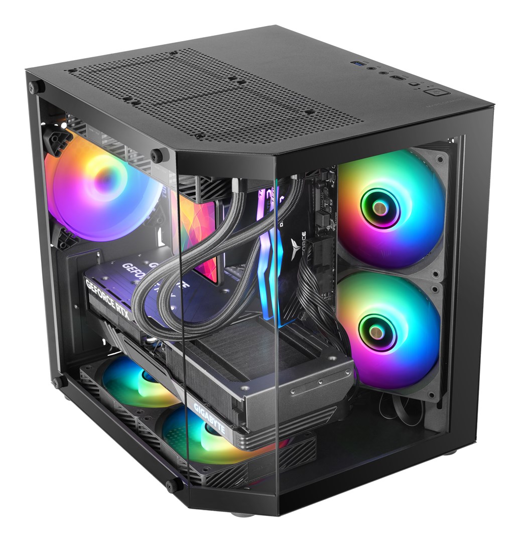 Kuti PC Mars Gaming MC-3TLITE, Mini Tower, mATX Mini-ITX, e zezë