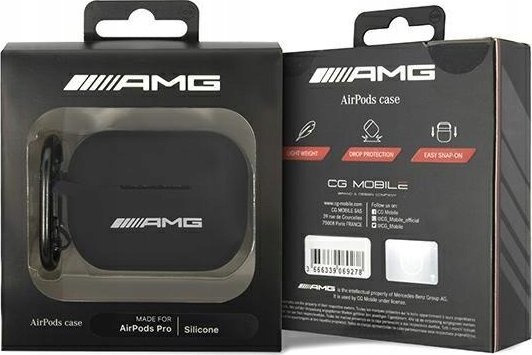 Mbulesë silikoni AMG për AirPods Pro, Liquid Silicone, e zezë