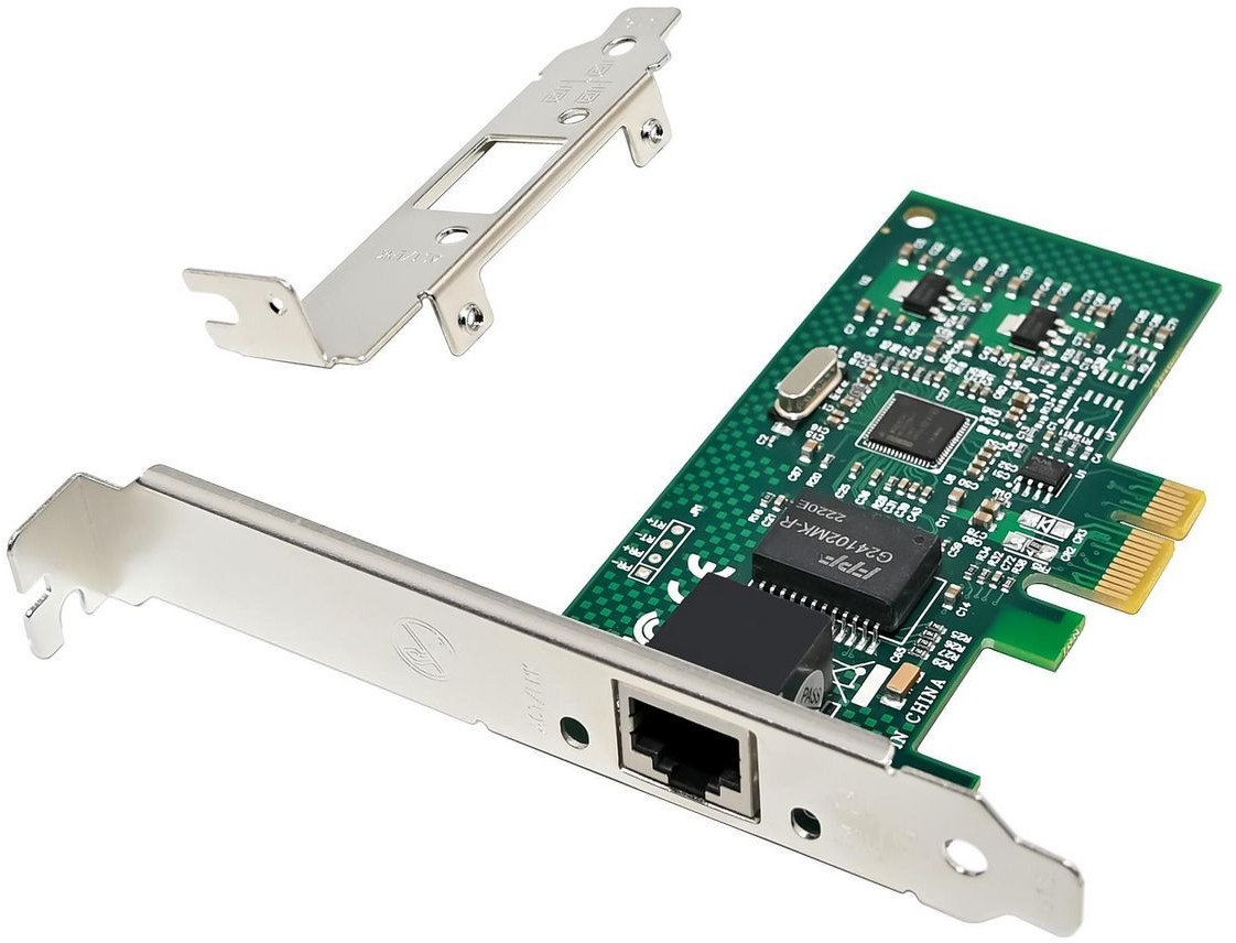 Kartë rrjeti Microconnect PCIe x1 Intel, Gigabit, e zezë