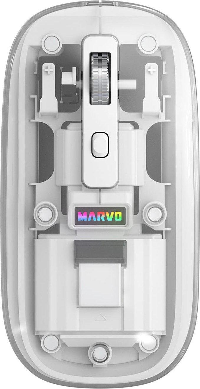 Mouse wireless Marvo PRISM B10, optik 1600DPI, i bardhë