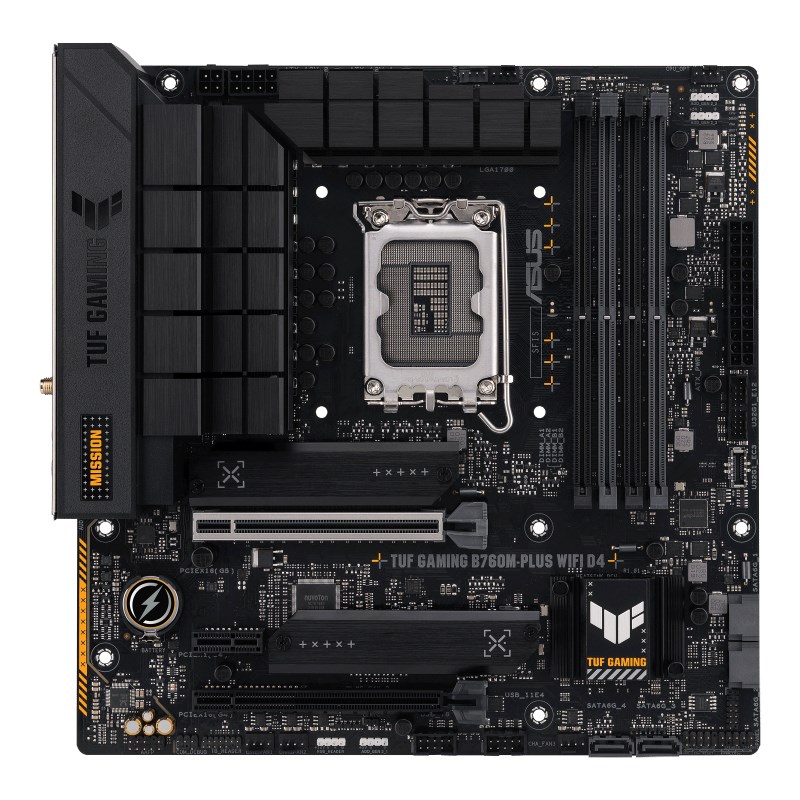 Pllakë amë Asus TUF GAMING B760M-PLUS WIFI D4, LGA 1700, e zezë