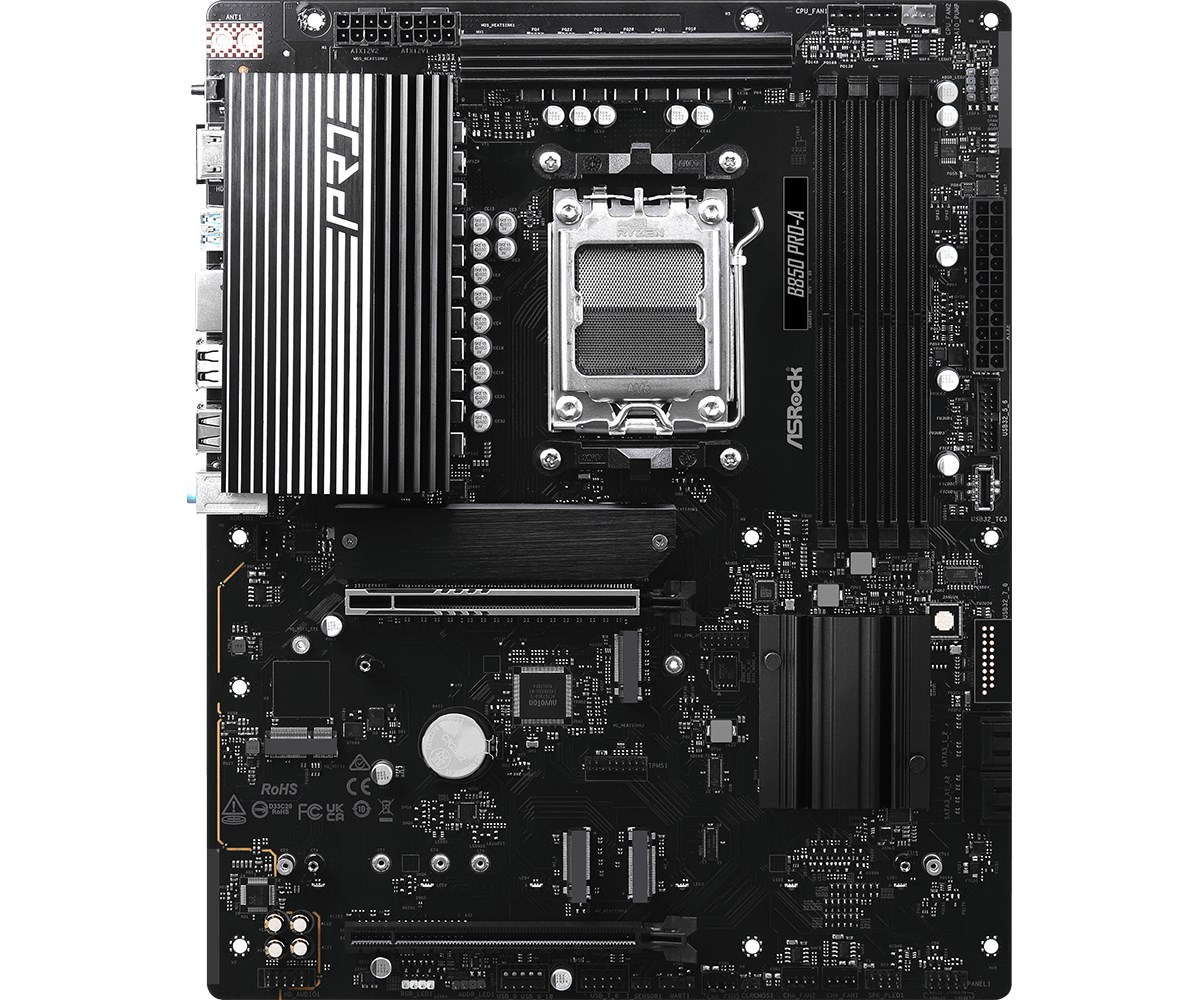 Pllakë amë ASRock B850 PRO-A, ATX, DDR5, e zezë