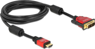 Кабел DeLock HDMI - DVI-D (84343), 3 м, црвен