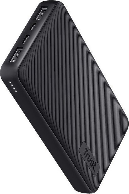 Надворешна батерија Trust Primo Eco, 15000mAh, 2 USB порти, црна