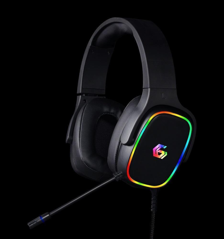 Headset gaming Gembird GHS SANPO S300, 7.1 virtual, USB, me drita RGB