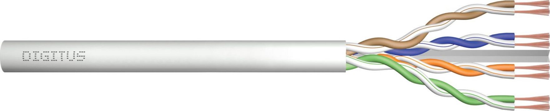 Мрежен кабел Digitus CAT 6A U UTP, бакар, 500MHz, сив