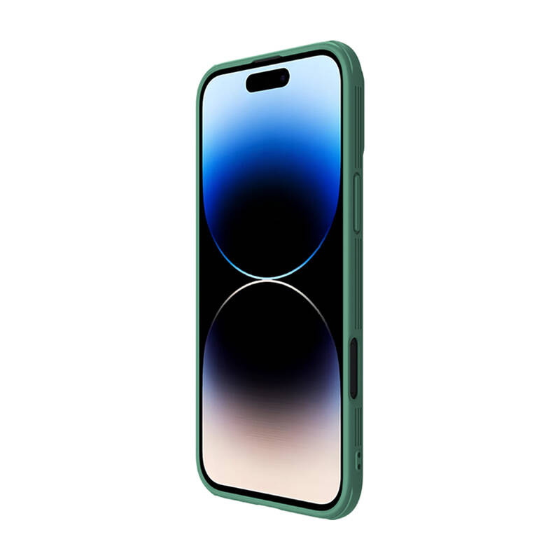 Mbulesë telefoni Nillkin CamShield Pro për iPhone 16 Pro Max, me kapak kamere, e gjelbër e errët