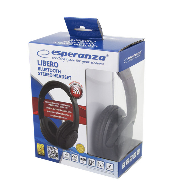 Kufje Esperanza EH163K, Wireless, të zeza
