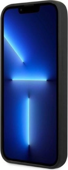 Mbulesë telefoni Guess GUHMP13SSPLK për iPhone 13 mini 5.4", silikon MagSafe, e zezë