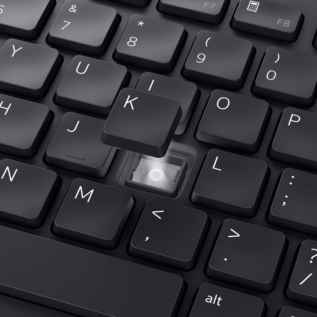 Tastierë DELL Pro Wired Collaboration KB525C, me kabëll, US International QWERTY, e zezë