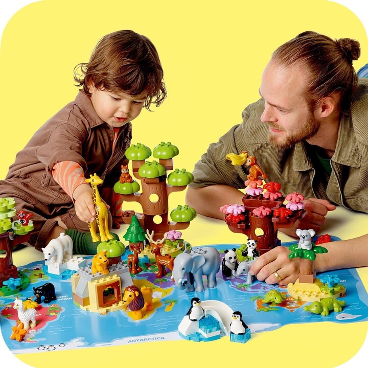Set lodër LEGO® DUPLO® 10975 Wild animals of the world, 143 pjesë