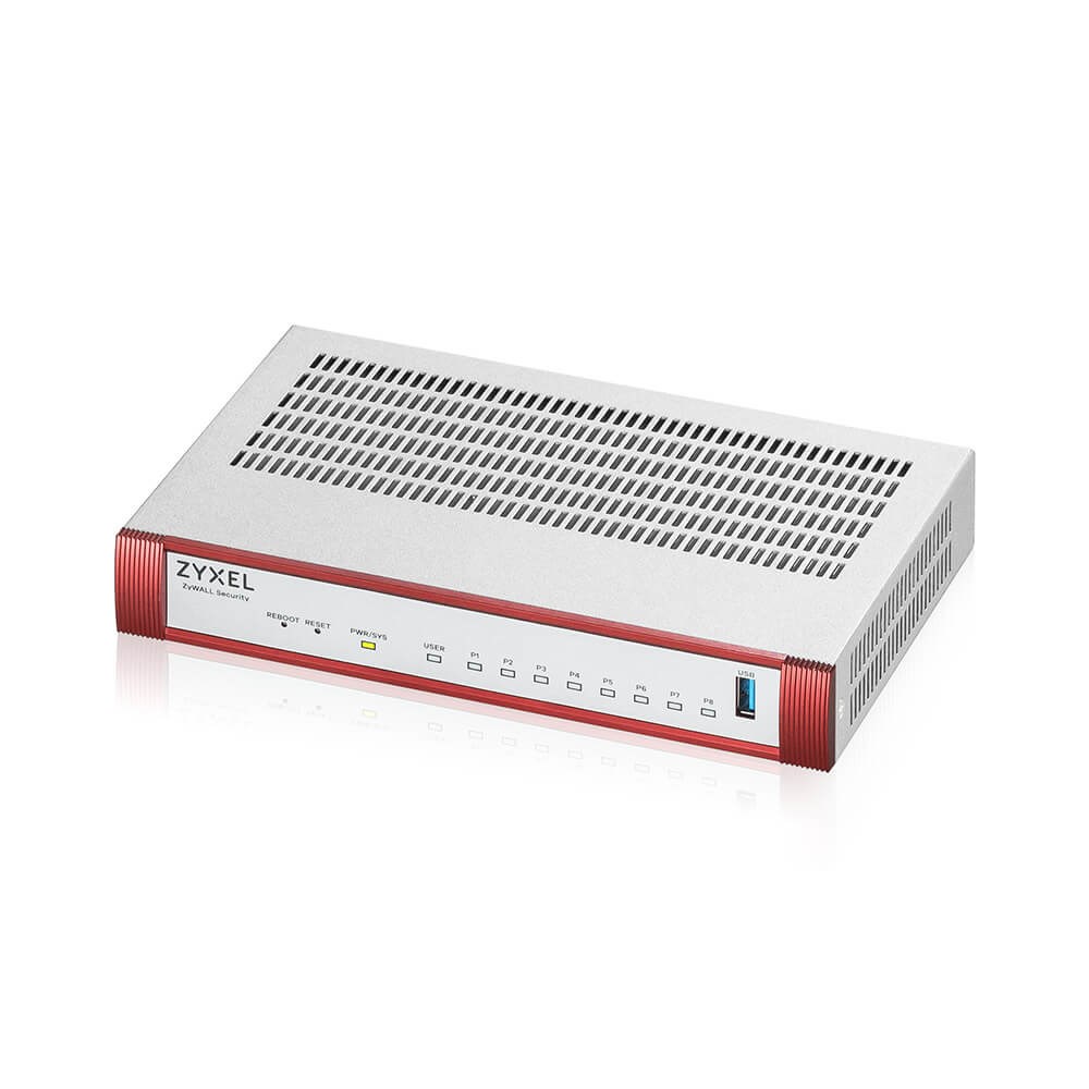 Firewall router Zyxel USGFLEX100H, 8 porta Gigabit, USB, gri