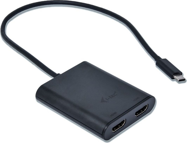 Përshtatës I-TEC, USB-C - 2x HDMI, i zi