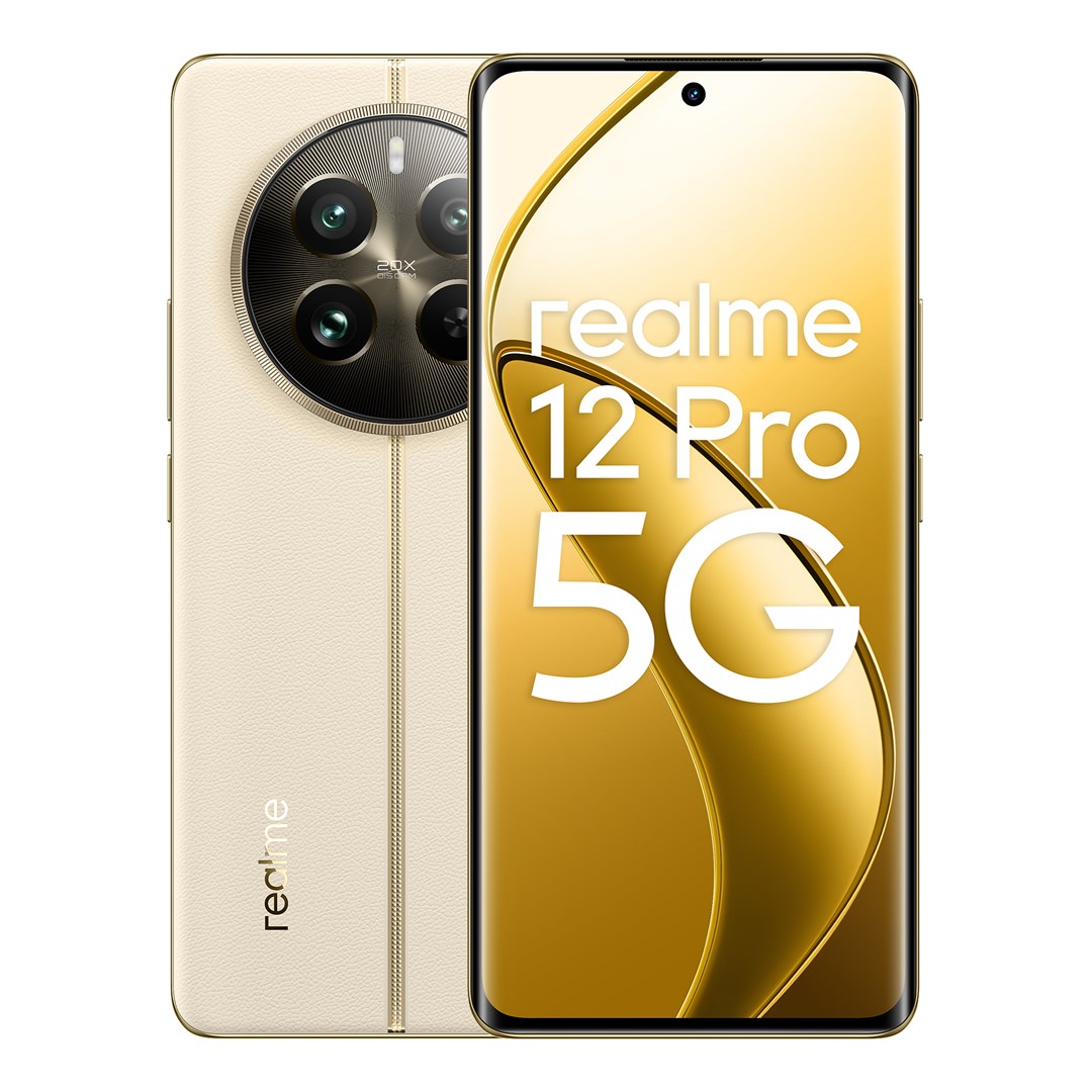 Celular Realme 12 Pro 5G, 6.7", 12GB RAM, 256GB, Snapdragon 6 Gen 1, bezhë