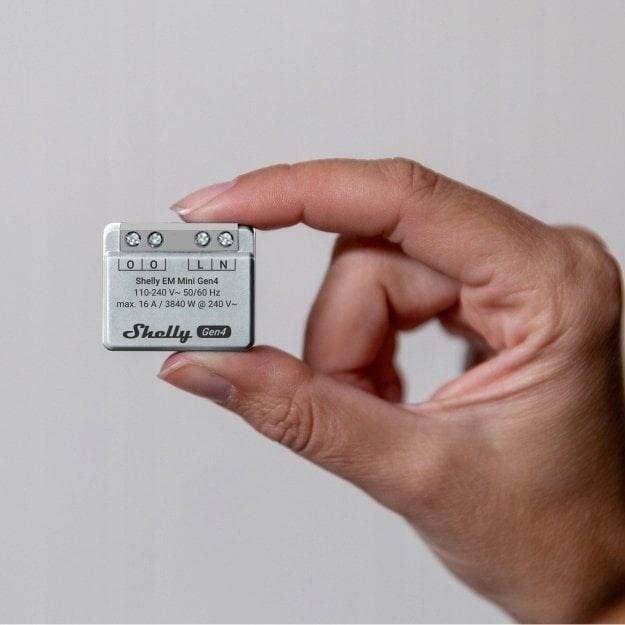 Modul matës energjie Shelly EM Mini Gen4, 110-240V, 16A, i bardhë