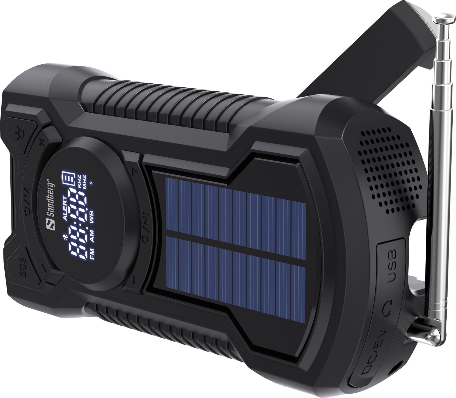 Radio multifunksionale Sandberg Survivor Radio All in 1 5000, Bluetooth, power bank 5000mAh, e zezë